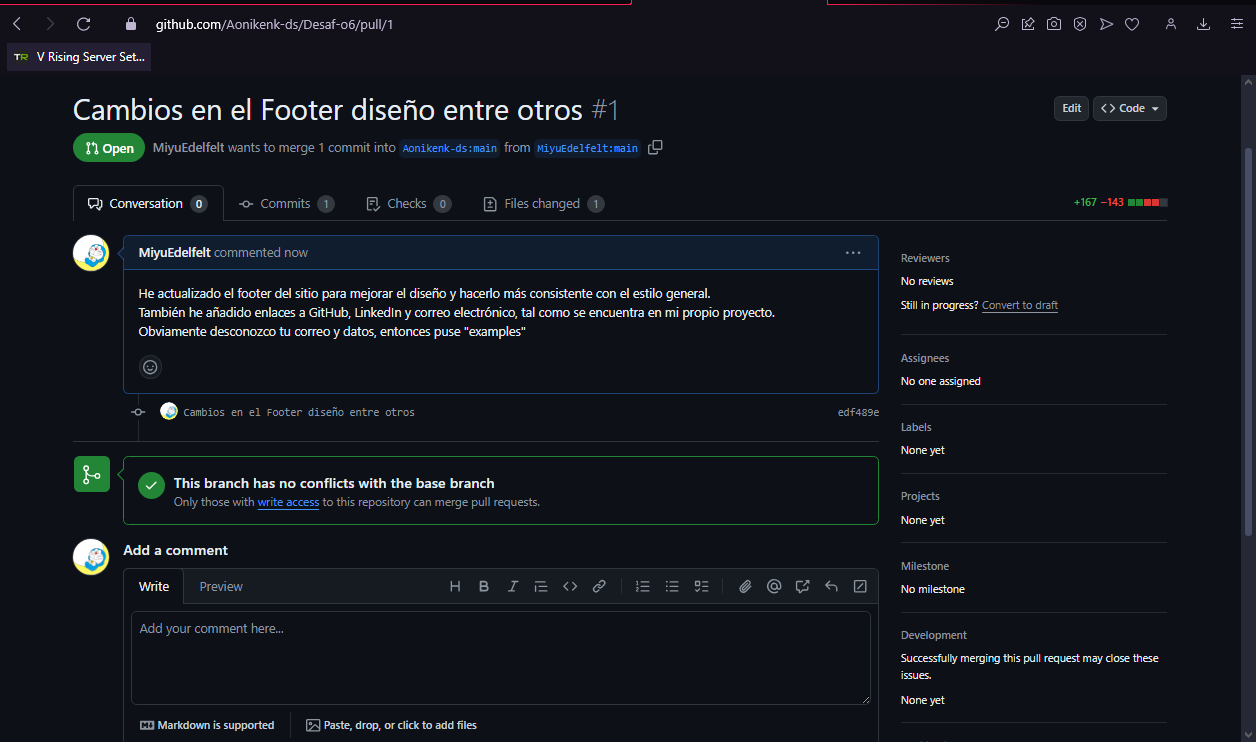 Pull Request en Desaf-o6